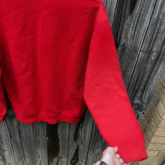 Kansas City Chiefs Football Crewneck Sweatshirt Unisex Medium Red Script Flag - Picture 11 of 16